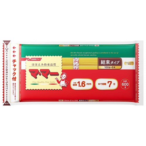 日清フーズ マ・マー チャック付結束スパゲティ 1.6mm 600g