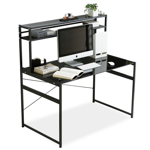 LOWYA パソコンデスク ガラス製