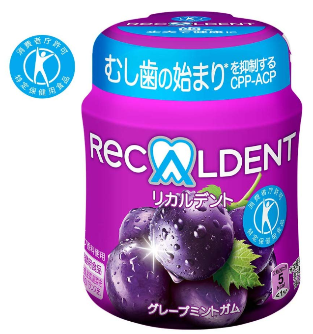 トクホ モンデリーズ・ジャパン リカルデントグレープミントガム ボトルR