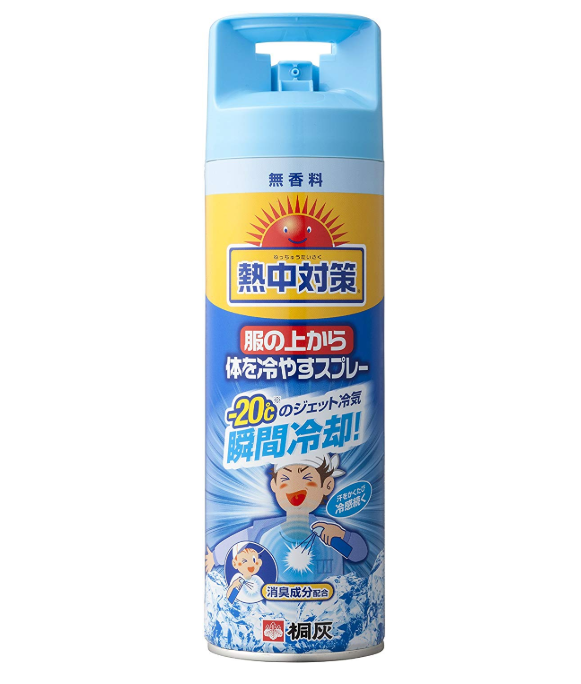 熱中対策 服の上から体を冷やすスプレー 無香料
