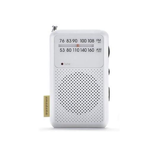 TAGlabel by amadana モバイルラジオ(ホワイト)AT-OMR0011-WH FM/AM