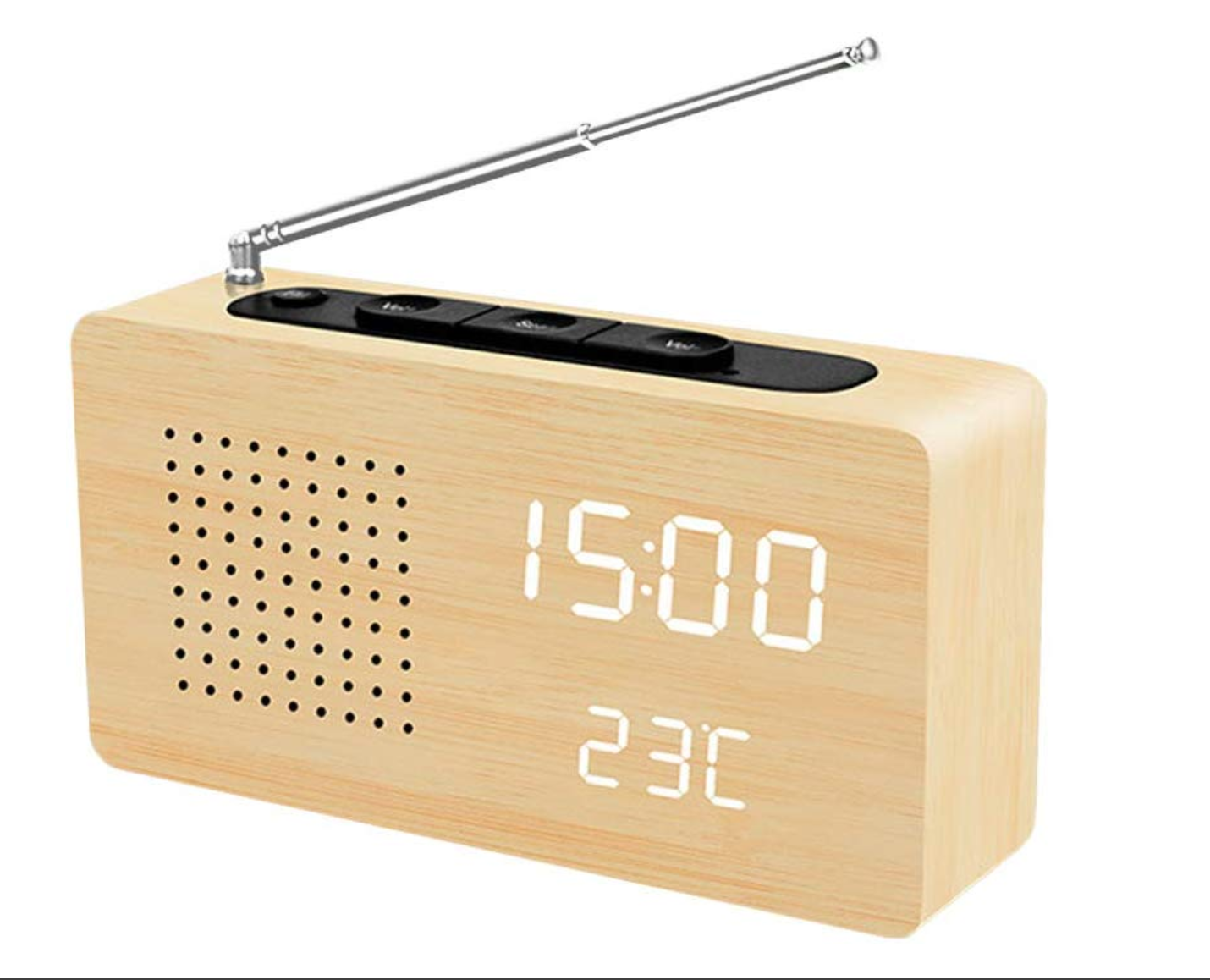 LAOPAO クロックラジオ FMラジオ デジタル時計