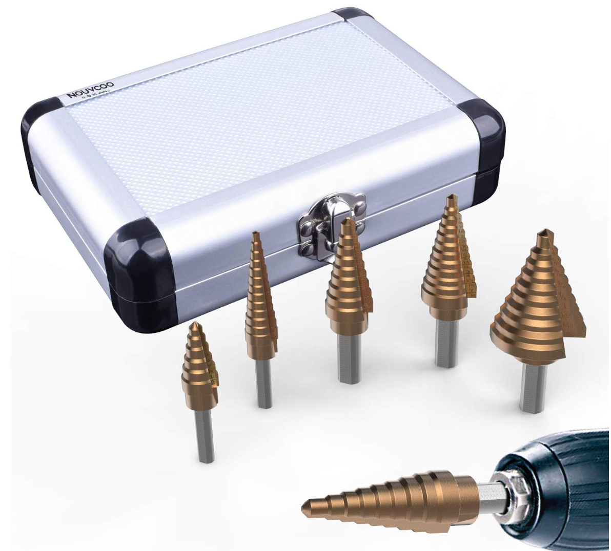 NOUVCOO ステップドリル ステンレス用 5本セット