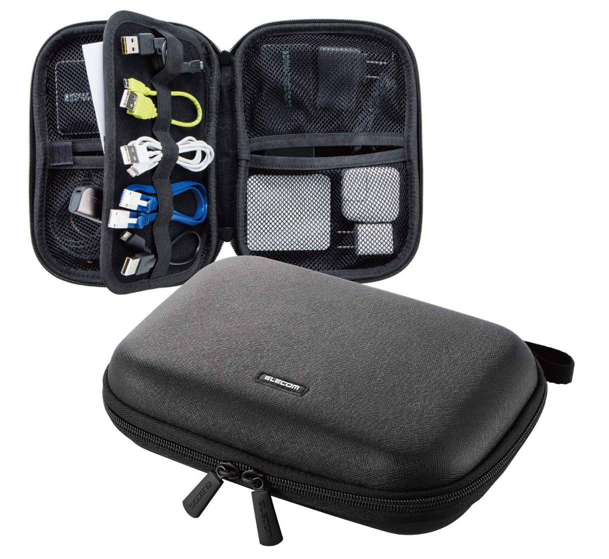 ELECOM 汎用ガジェット収納ポーチ Lサイズ ブラック TB-02GPBK