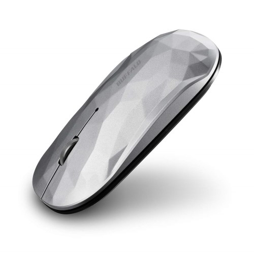 BUFFALO ワイヤレスマウス FLEXUS ジオメトリー 薄型 BSMBW335GSV