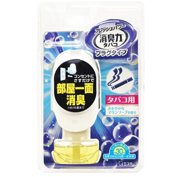 エステー 消臭力 プラグタイプ 消臭芳香剤 部屋 部屋用 本体 タバコ用さわやかなマリンソープの香り 20mL