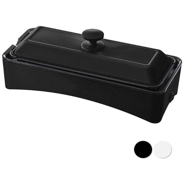 山善 ホットプレート 2WAY スリム たこ焼きプレート付き YOF-W120