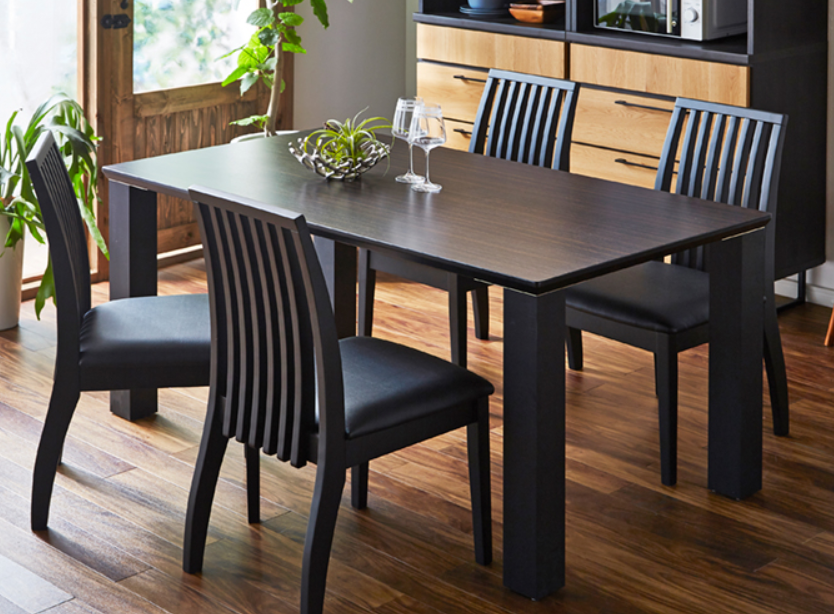 大川家具　ダイニング5点セット