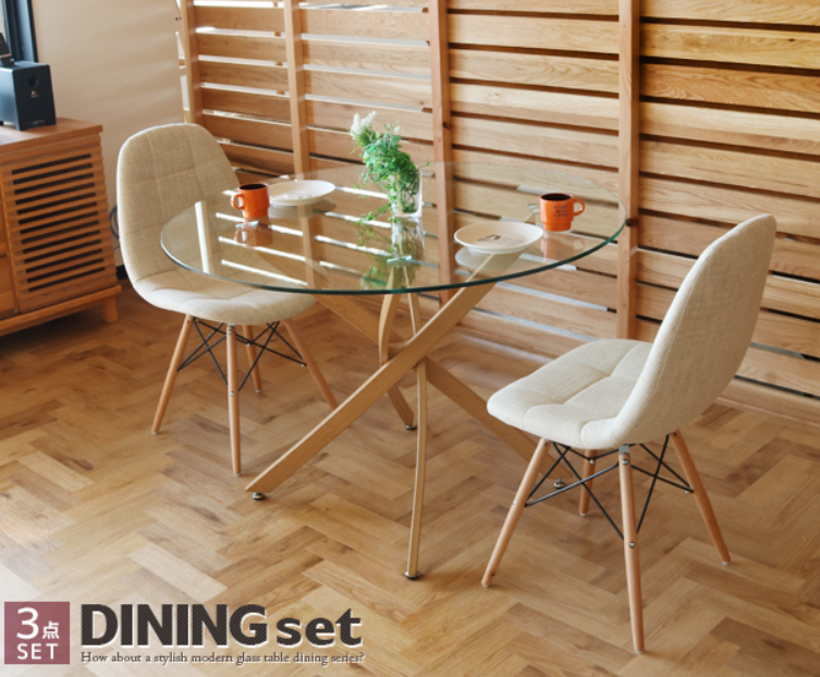 アンティコ　ガラス丸テーブル