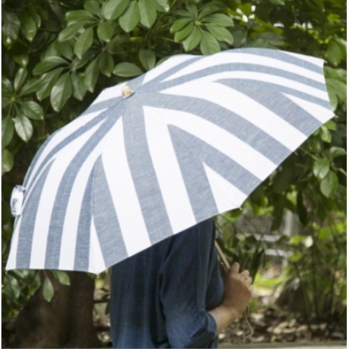 中川政七商店 綿麻しましま 折りたたみ傘