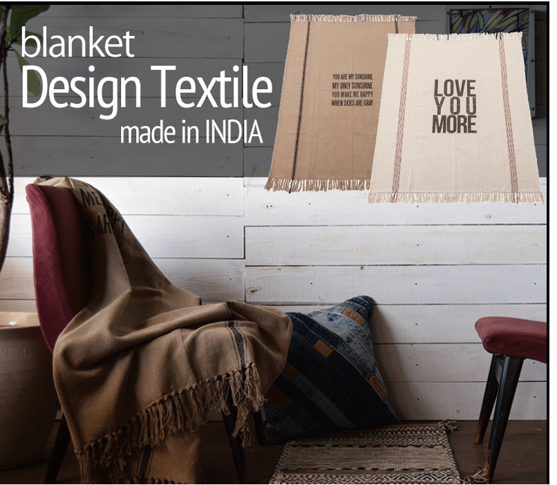 ブランケット 大判 180×130  インド綿