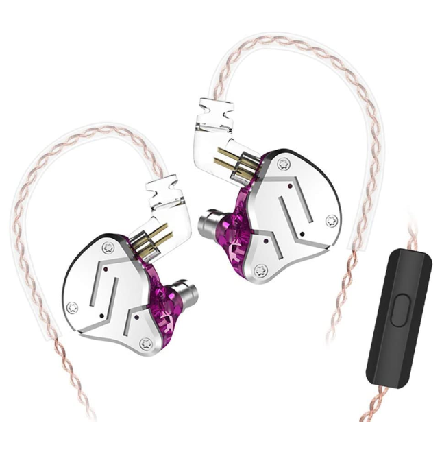 KZ ZSN 重低音 イヤホン 1BA+1DDを搭載 ハイブリッドイヤホン カナル型 高遮音性 イヤホン