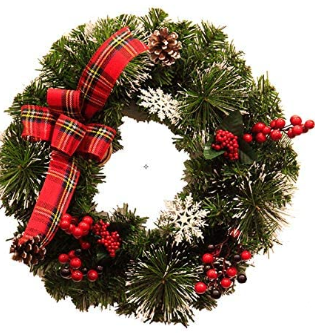 花輪松毬の装飾 クリスマスリース