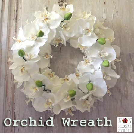 清楚な胡蝶蘭のリース アートフラワー