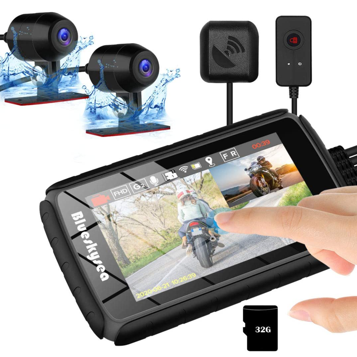 Blueskysea（ブルースカイシー） オートバイドライブレコーダー DV988 Pro