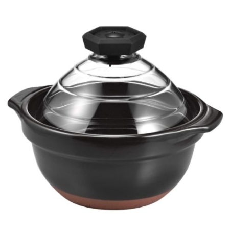 HARIO フタがガラスのご飯釜 GNR-200-B