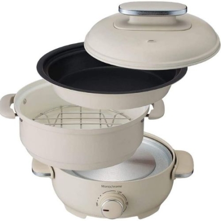 Monochrome（モノクローム） グリル鍋 MGP-0650/W