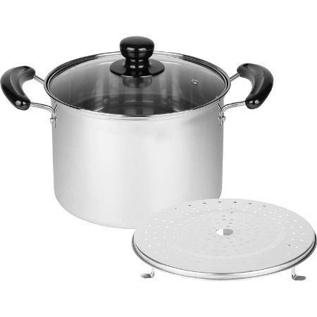 パール金属 NEWだんらん ステンレス製ガラス蓋付兼用鍋 H-5872