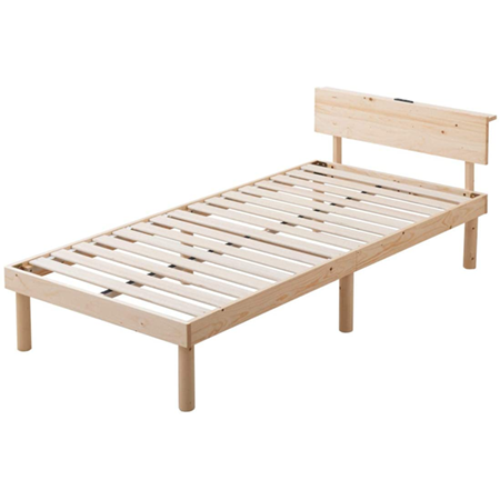 タンスのゲン 宮付きすのこベッド 2口コンセント付 49600785