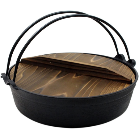 アサヒ 万能鍋 木蓋付 南部鉄器 IH対応 C-5-50