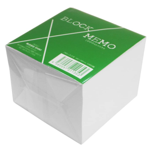 エヒメ紙工 SHIKI ブロックメモ 白無地 メモ 1000BL