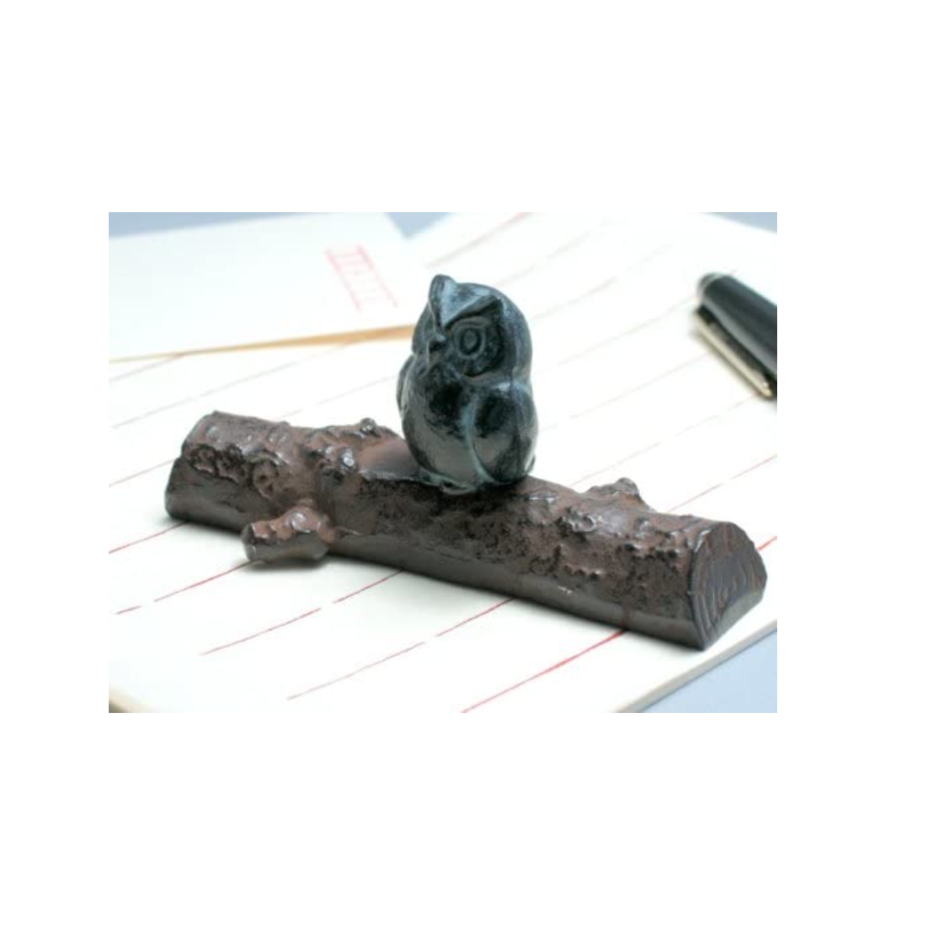 朱陽堂 shuyodo ペーパーウェイト ふくろう 木