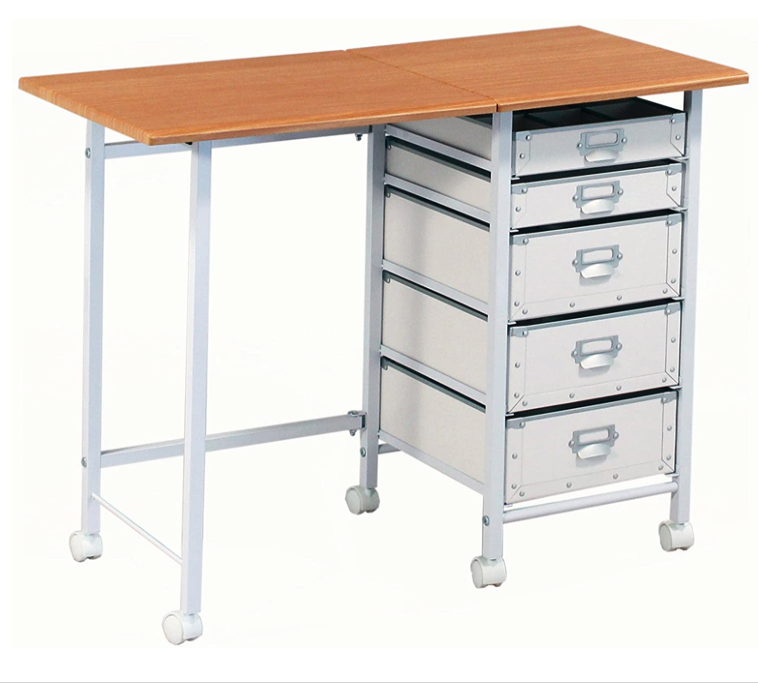 川口工器 折りたたみデスク キャスター付き