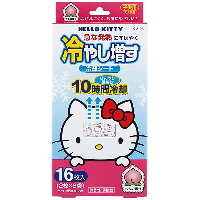 紀陽除虫菊 KIYOU JOCHUGIKU ハローキティ 冷却シート 子供用 K-2193