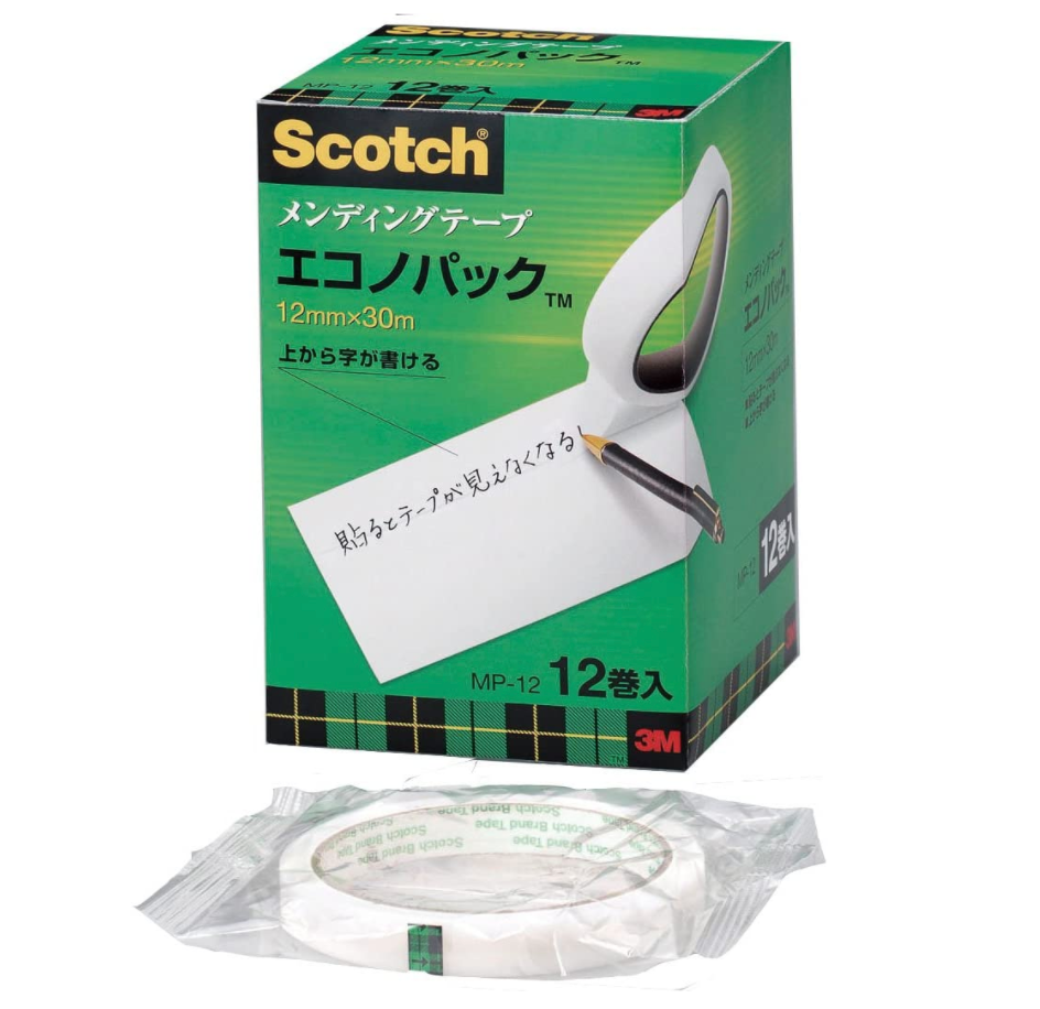 3M スコッチ テープ メンディングテープ 12mm×30m 大巻 12巻 MP-1