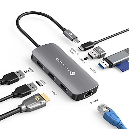 NOVOO USB C ハブ ‎NVHUB1R7PDNS