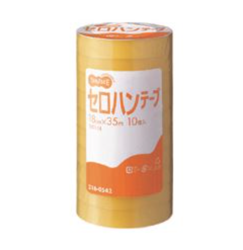 ＴＡＮＯＳＥＥ　セロハンテープ　１８ｍｍ×３５ｍ　１パック（１０巻）