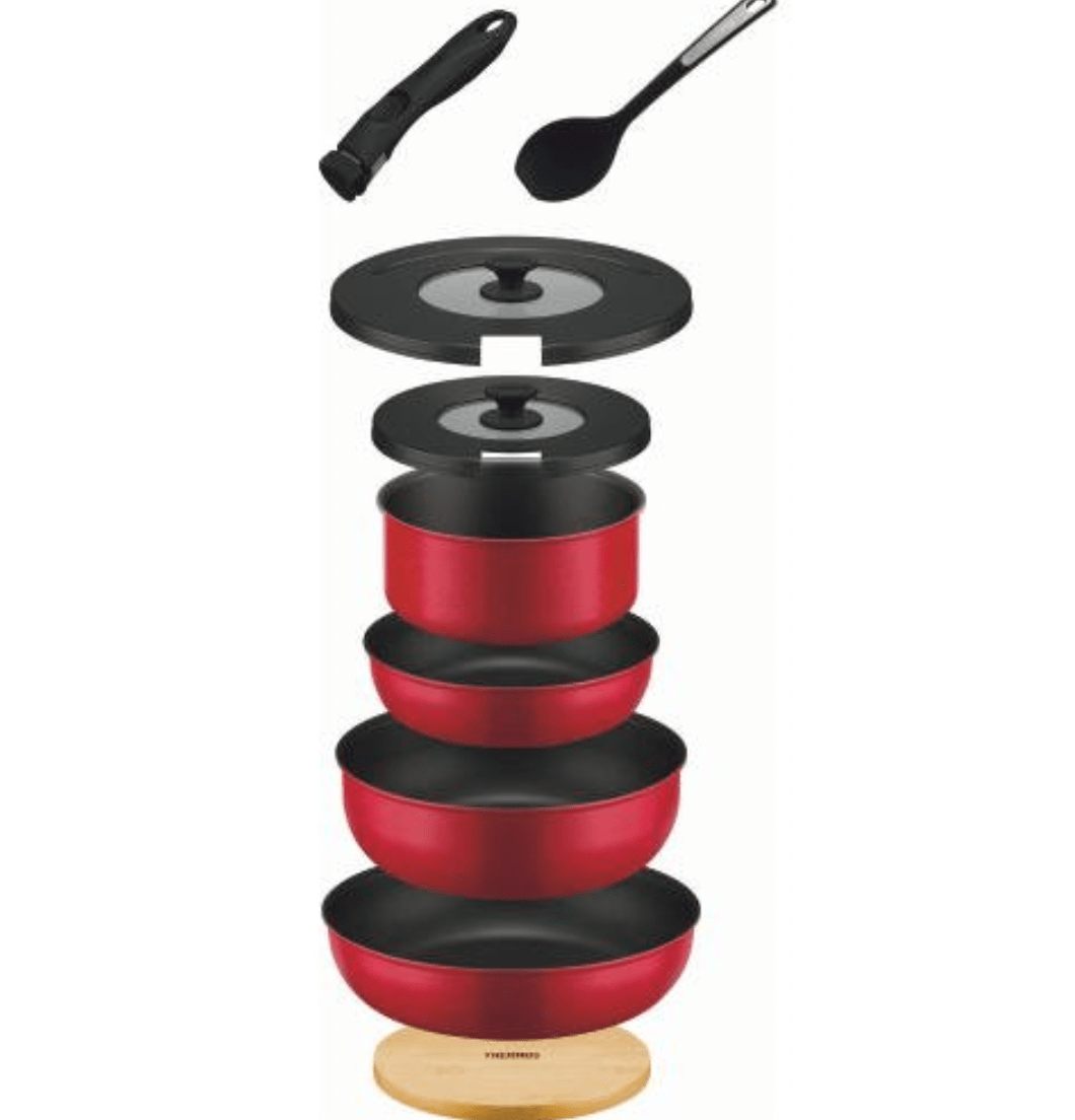 THERMOS 取っ手のとれるフライパン9点セット KSB‐9A