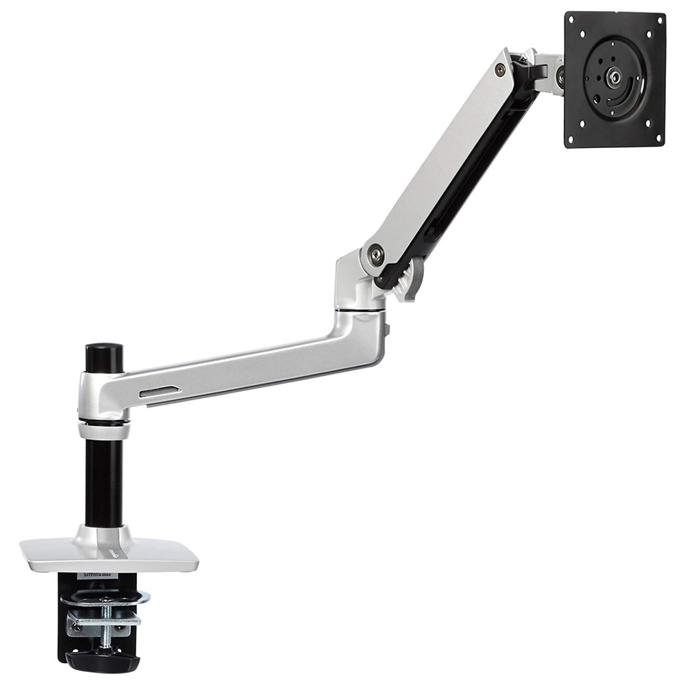 Amazonベーシック シングルアームモニタースタンド プレミアム リフトエンジン アルミ シルバー