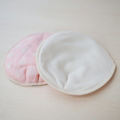 メイドインアース 茜染ハート 母乳パッド オーガニック コットン