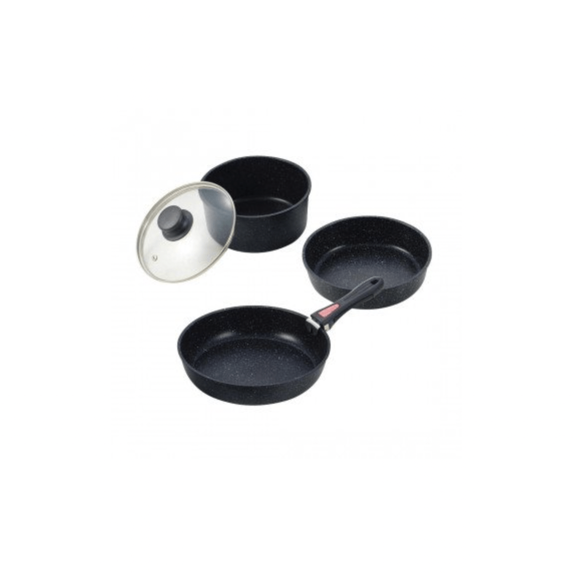 パール金属 ストロングマーブル システムフライパン 5点セット