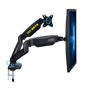 モニタースタンド モニターアーム２画面 / デュアル ディスプレイアーム/品質ガススプリング内蔵/多角度調節 /13〜27インチ対応 耐荷重2-14kg /液晶ディスプレイ