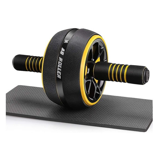 AUOPLUS 腹筋ローラー 膝マット付き アブホイール 腹筋 トレーニング器具