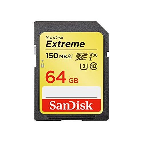 SanDisk Extreme 64GB SDXC Class10 UHS-I U3 V30 SDSDXV6-064G-GHENN