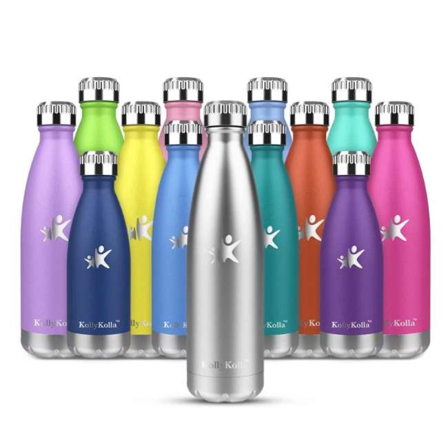 KollyKolla 真空断熱ステンレススチール水筒 650ml