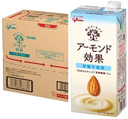 グリコ　アーモンド効果　砂糖不使用アーモンドミルク