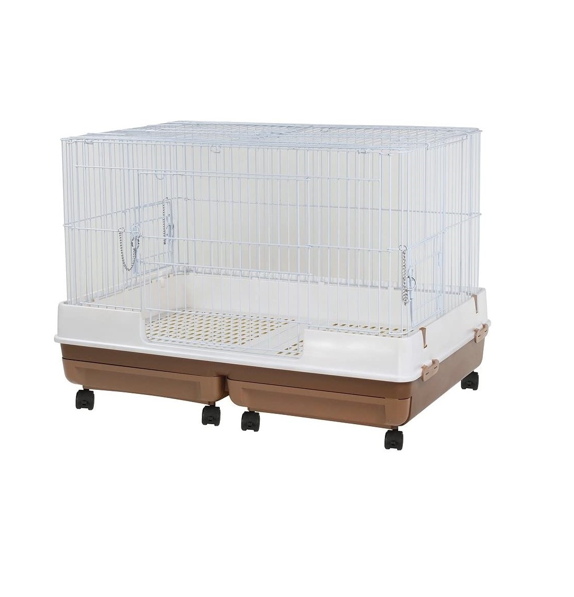 ミニマルランド うさぎのカンタンおそうじケージ ブラウン ワイド