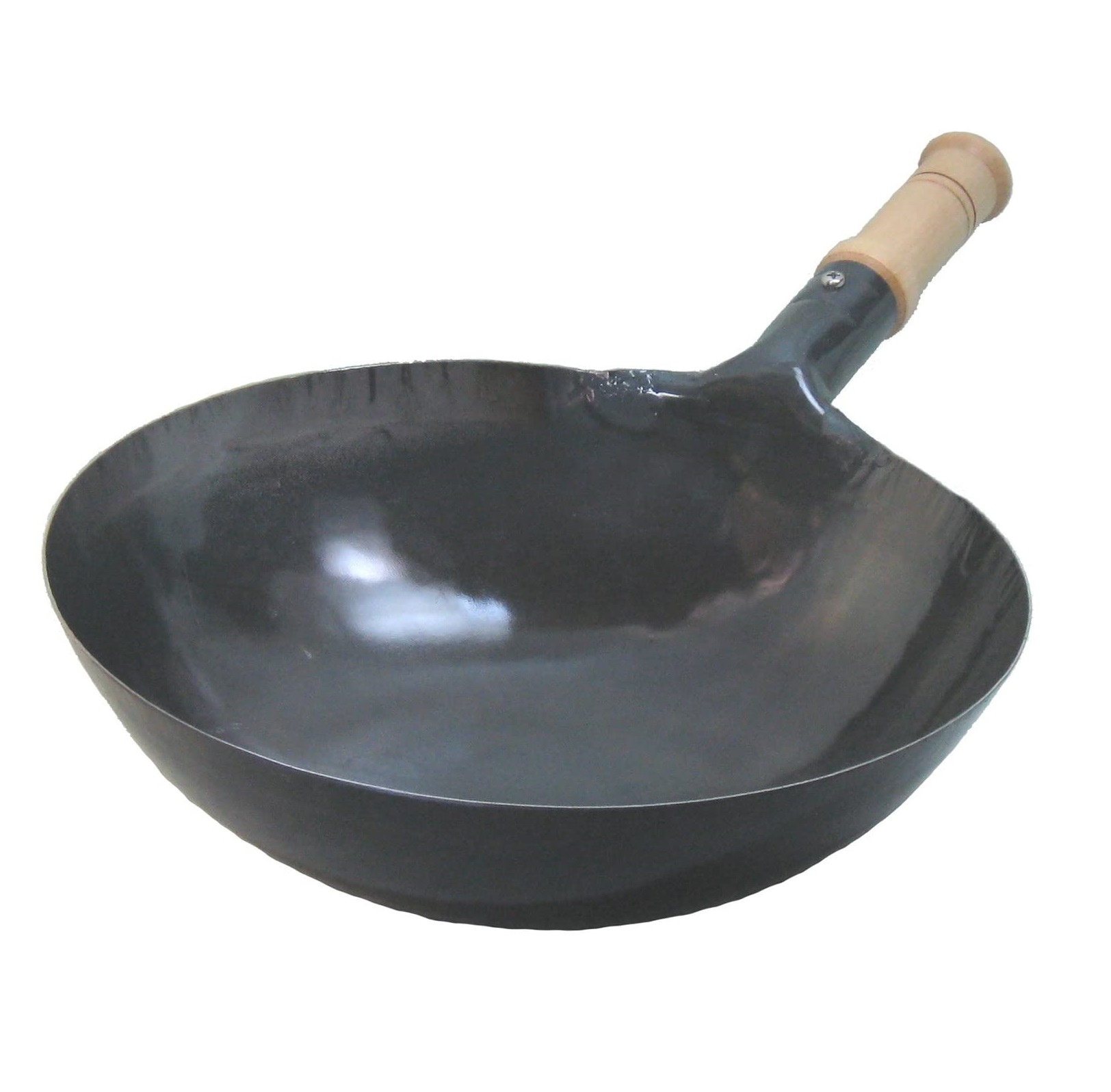 山田工業所  片手中華鍋 24cm 木柄