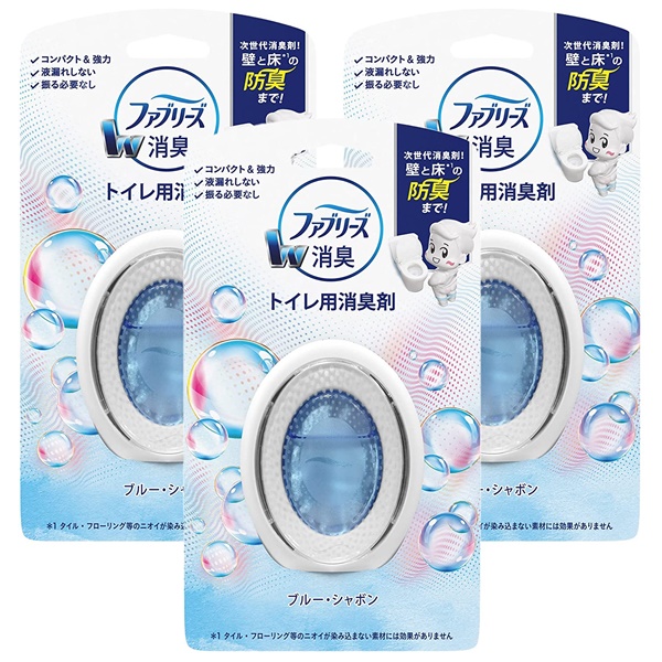 P＆G ファブリーズ 消臭芳香剤 トイレ用 ブルー・シャボン 6mL×3個