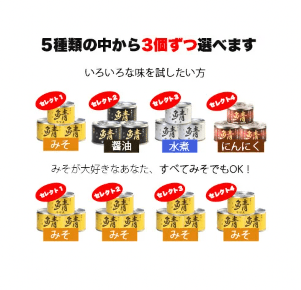 伊藤食品 サバ缶 6種から味を選べる12缶セット