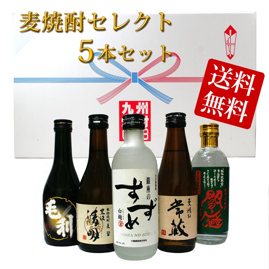 大分麦焼酎セレクト 飲み比べセット 300ml 5本