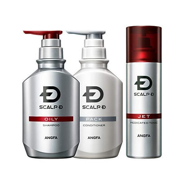 メンズ スカルプD オイリー発毛促進3点セット（薬用スカルプシャンプー＆パック＆薬用育毛スカルプトニック）