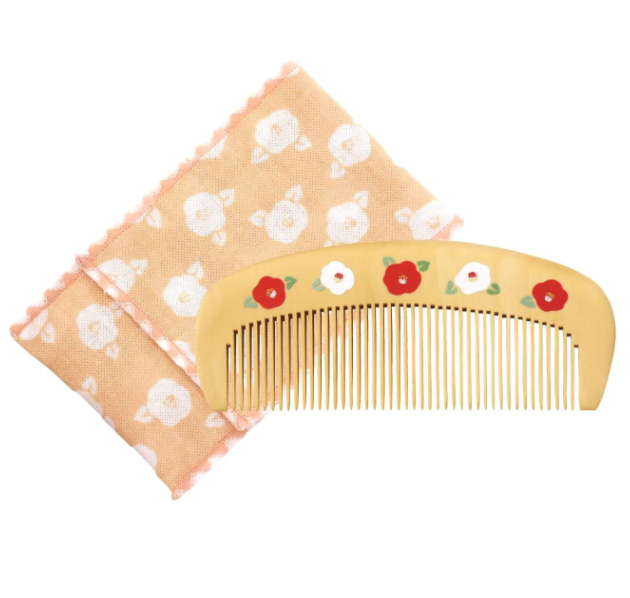 くろちく 椿堂 潤いつげ櫛 椿