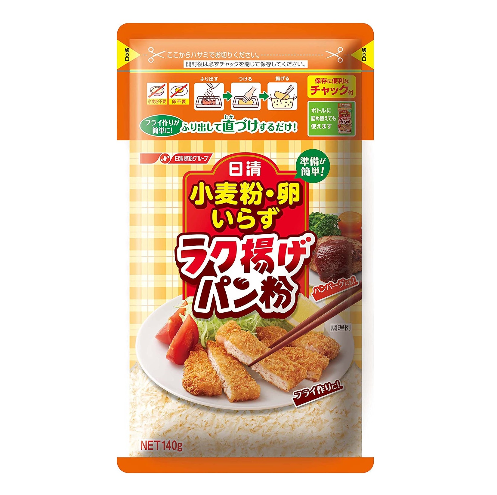 日清 小麦粉・卵いらずラク揚げパン粉 4902110345575