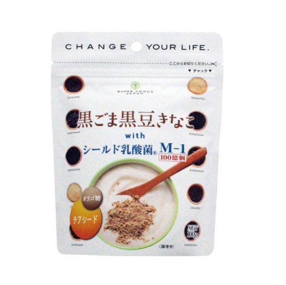 SUPER FOODS JAPAN 黒ごま黒豆きなこ 4964339501682