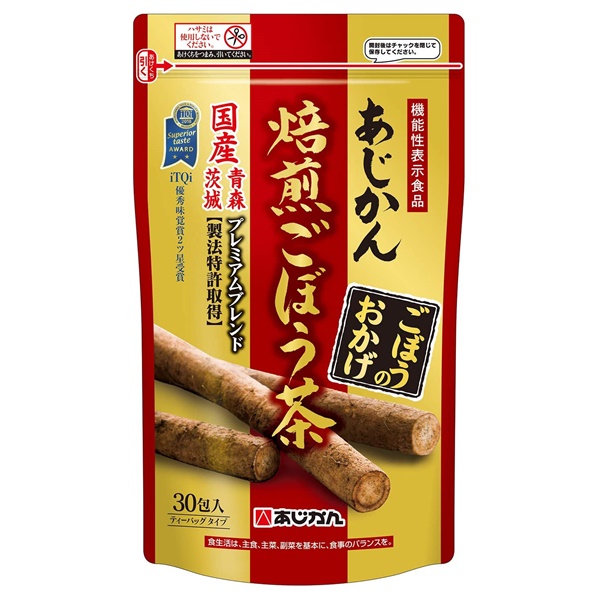 あじかん ごぼう茶「ごぼうのおかげ」 機能性表示食品 2g×30包